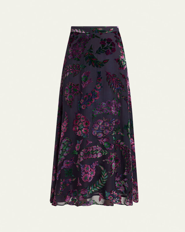 A-Line Burnout Skirt